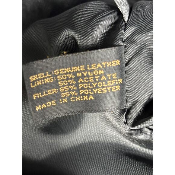 VTG Express Avenue de L’Opera Leather Jacket Womens Size M Black Full Zip - Picture 5 of 8